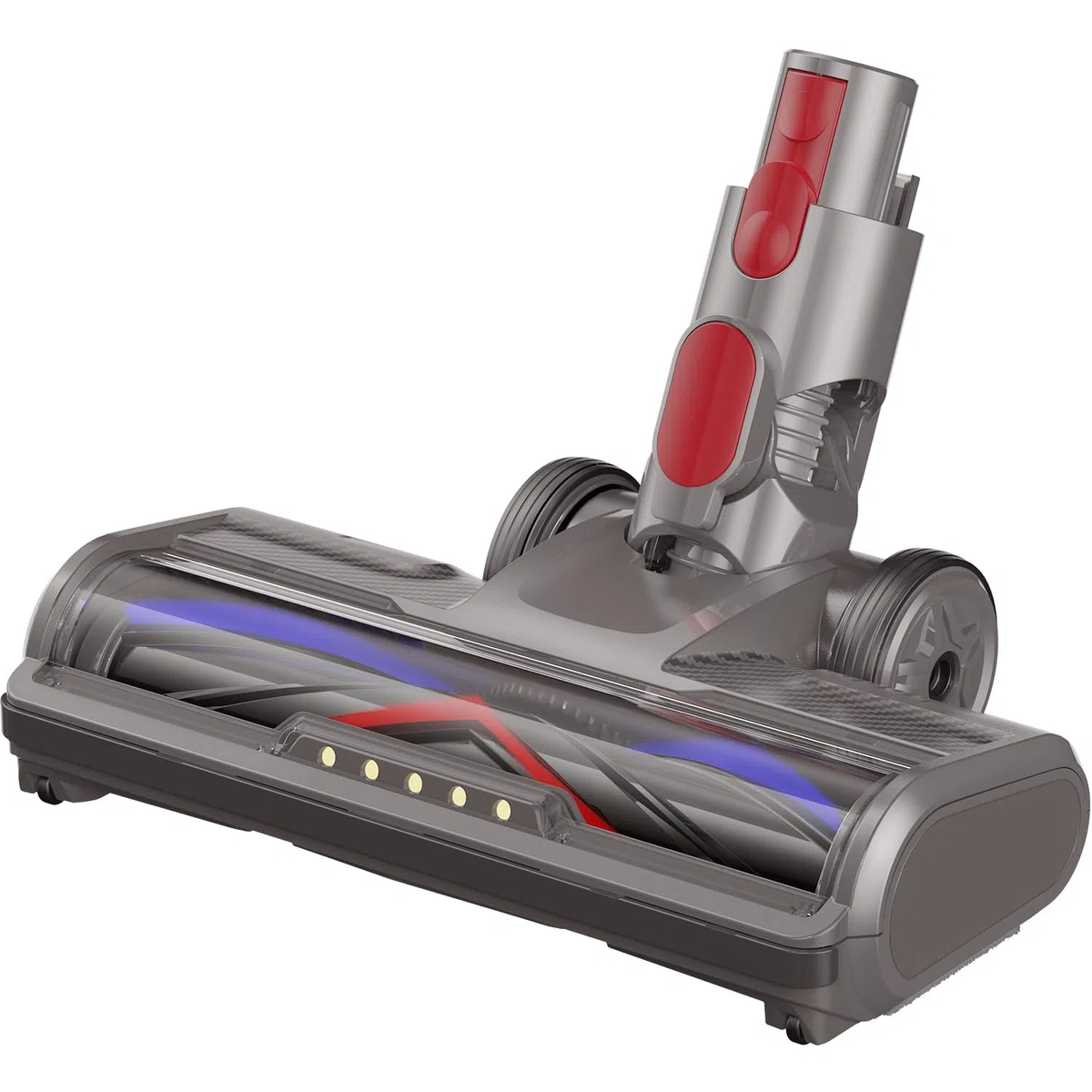 Spazzola Ricambio Elettrica Turbo compatibile per Dyson V7 V8 V10 V11 V15 Aspirapolvere,Spazzola Motorizzata con 5 fari frontali per Tappeti e Pavimenti Duri
