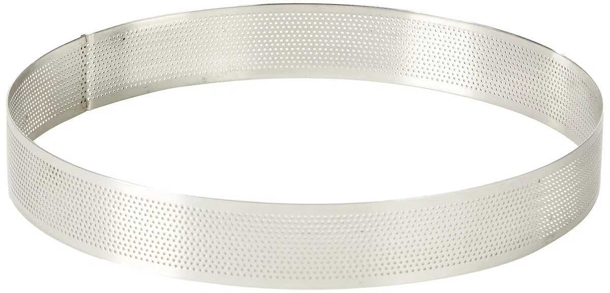 LACOR Stampo Rotondo Forato, Acciaio Inossidabile, Grigio, 24 cm (68554)