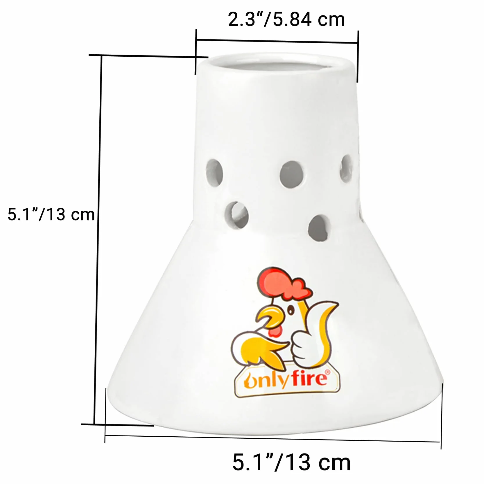 onlyfire Roaster Rack per Pollo in Ceramica,Adatto per Cucinare Pollo alla Birra,per Griglia, Forno o Affumicatori