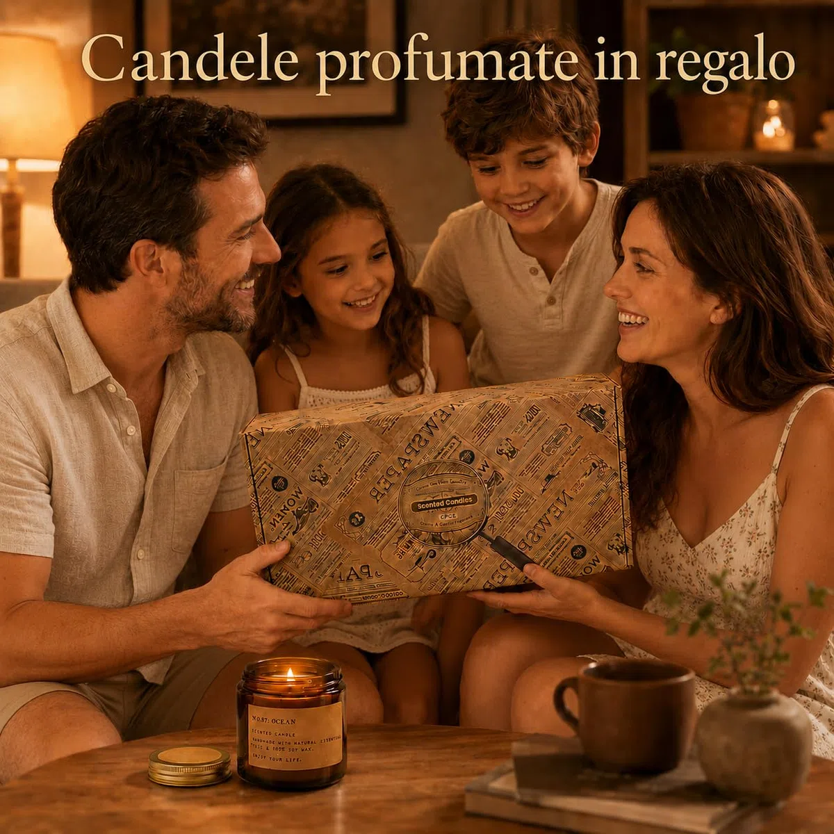 Candele Profumate Set di 8 Pezzi in Vetro, 800g Cera di Soia Profumo di Rose, Legno di teak, Amber, Menta und Grapfruit Aromaterapia Set Candele Compleanno Regalo per Mamma, Durata Fino a 200 Ore