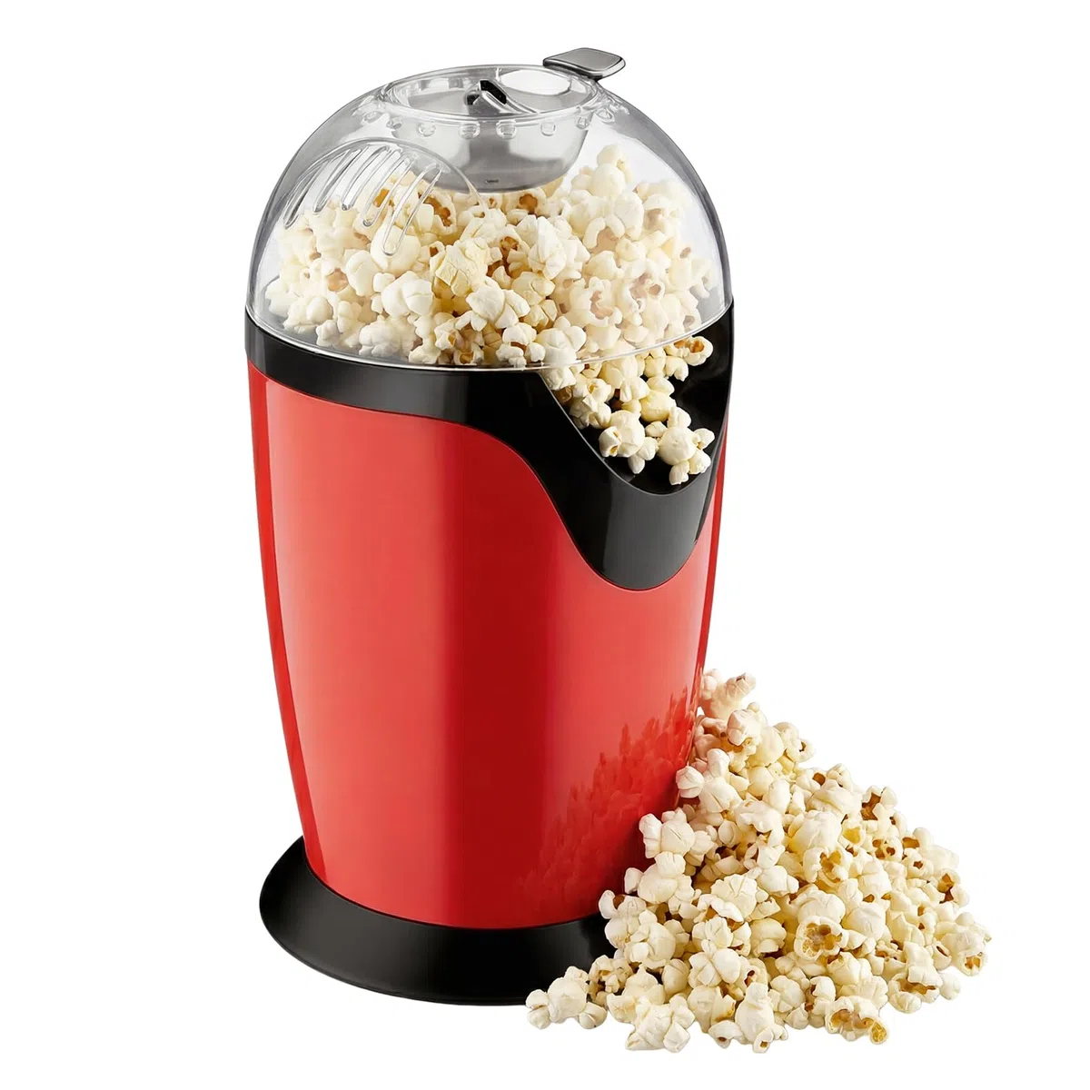 Macchina per popcorn, 1200 W, 2,5 l, per popcorn ad aria calda, senza olio, 3 minuti, popcorn elettrici, per serate di calcio, serate cinema, feste di famiglia e feste