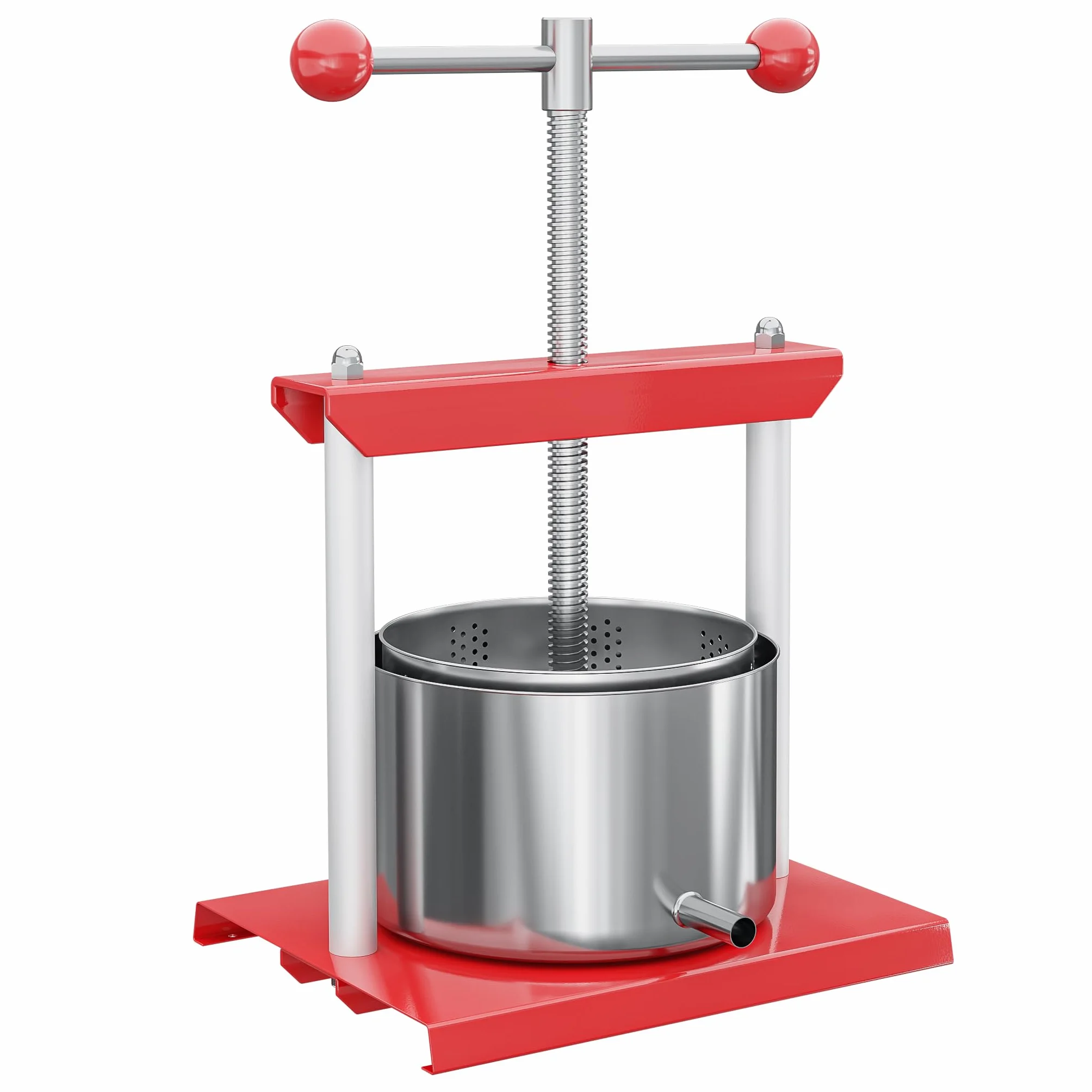 Wiltec Torchietto per frutta in acciaio inox 3 litri Pressa manuale frutta
