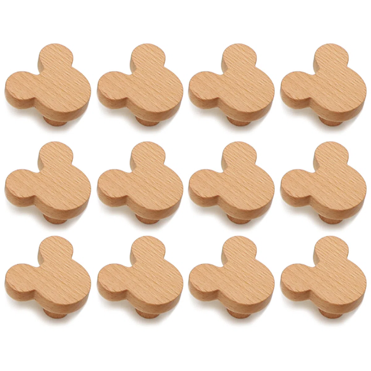 Mickey Formate Auped 12PS Holz Knöpfe und Schubladegriffe, Boho Möbel, Küchenschrank, Brustgriffe