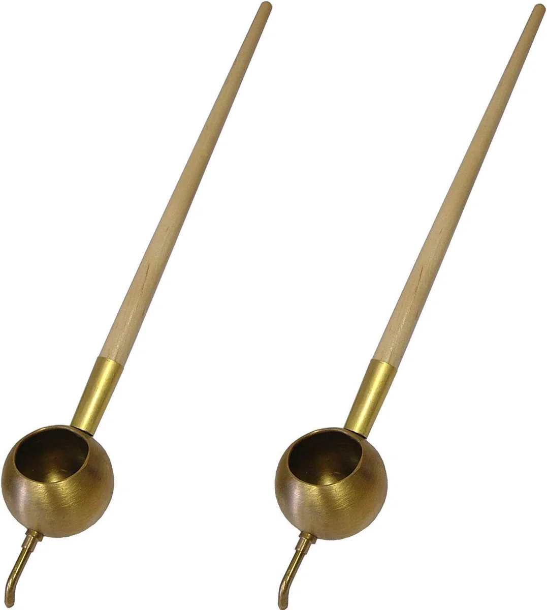 Set di 2 strumenti in ottone per tjanting ciotole da 35 mm, beccuccio da 1 mm e beccuccio da 1,5 mm con guida suggerimenti e suggerimenti