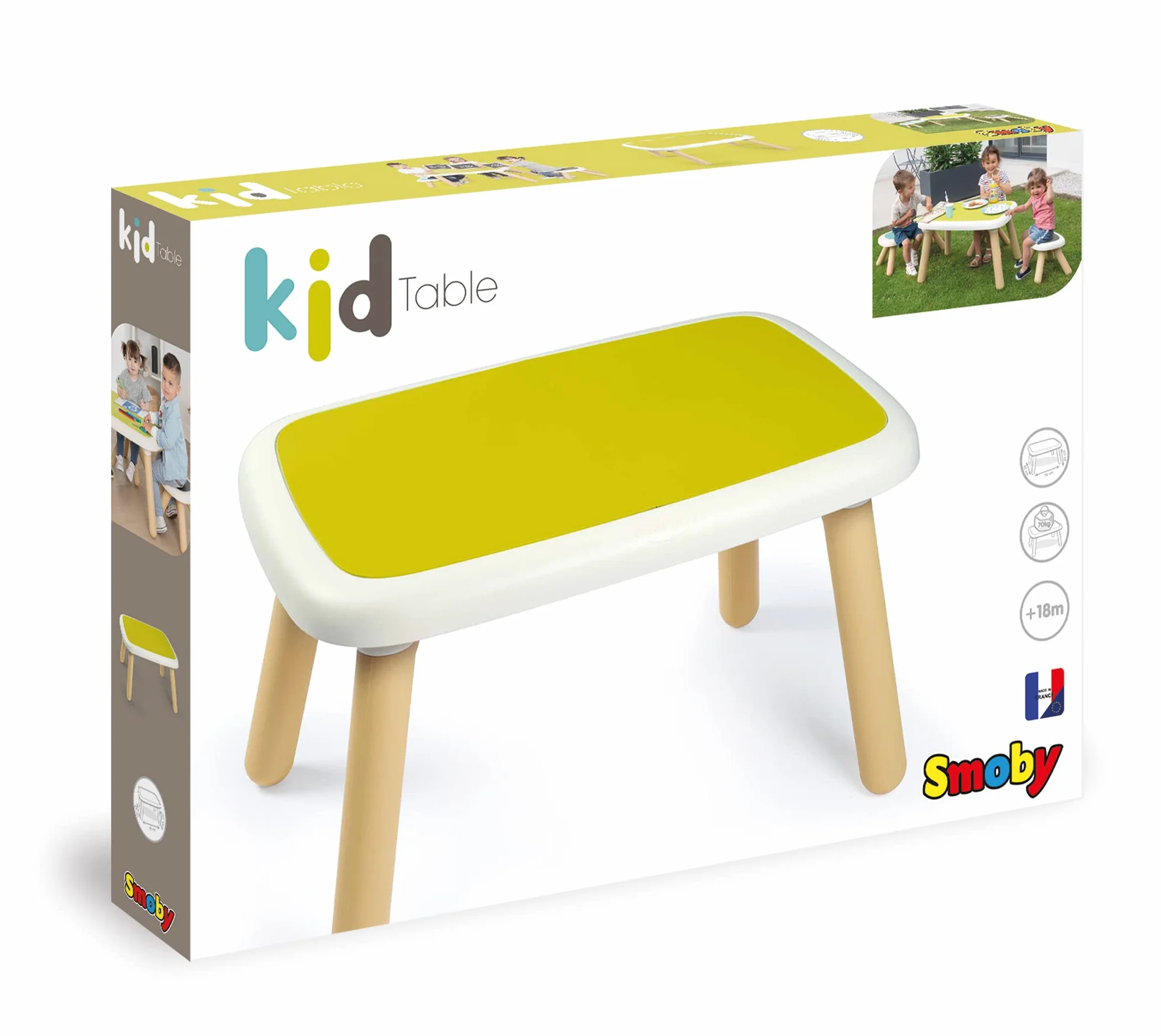 tavolo verde per bambini