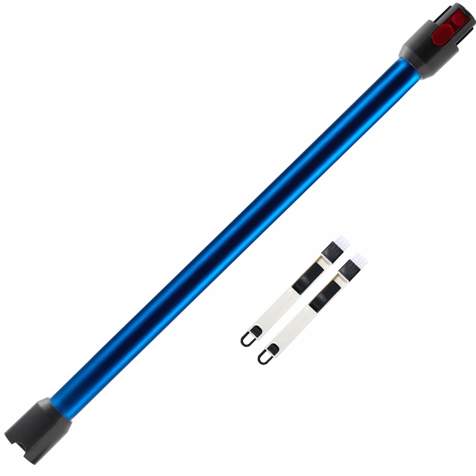 Tubo Telescopico per Dyson V7 V8 V10 V11 V15, Tubo di Prolunga Rigido Compatibile, Aspirazione a Collegamento Rapido con Due Spazzole 2 in 1, Blu