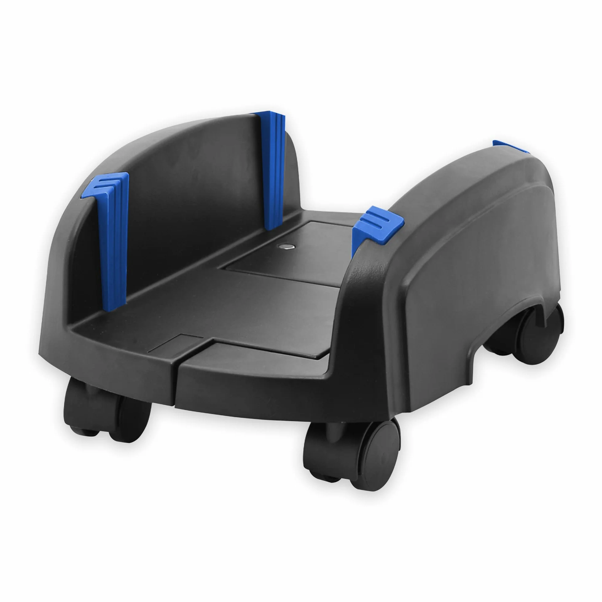 Atlantis carrellino carrello porta PC desktop tower con sponde di protezione, 4 ruote, base regolabile in larghezza da 15,5 cm a 25,5 cm, adatto per PC desktop e PC gaming. P002-CS-5AK.