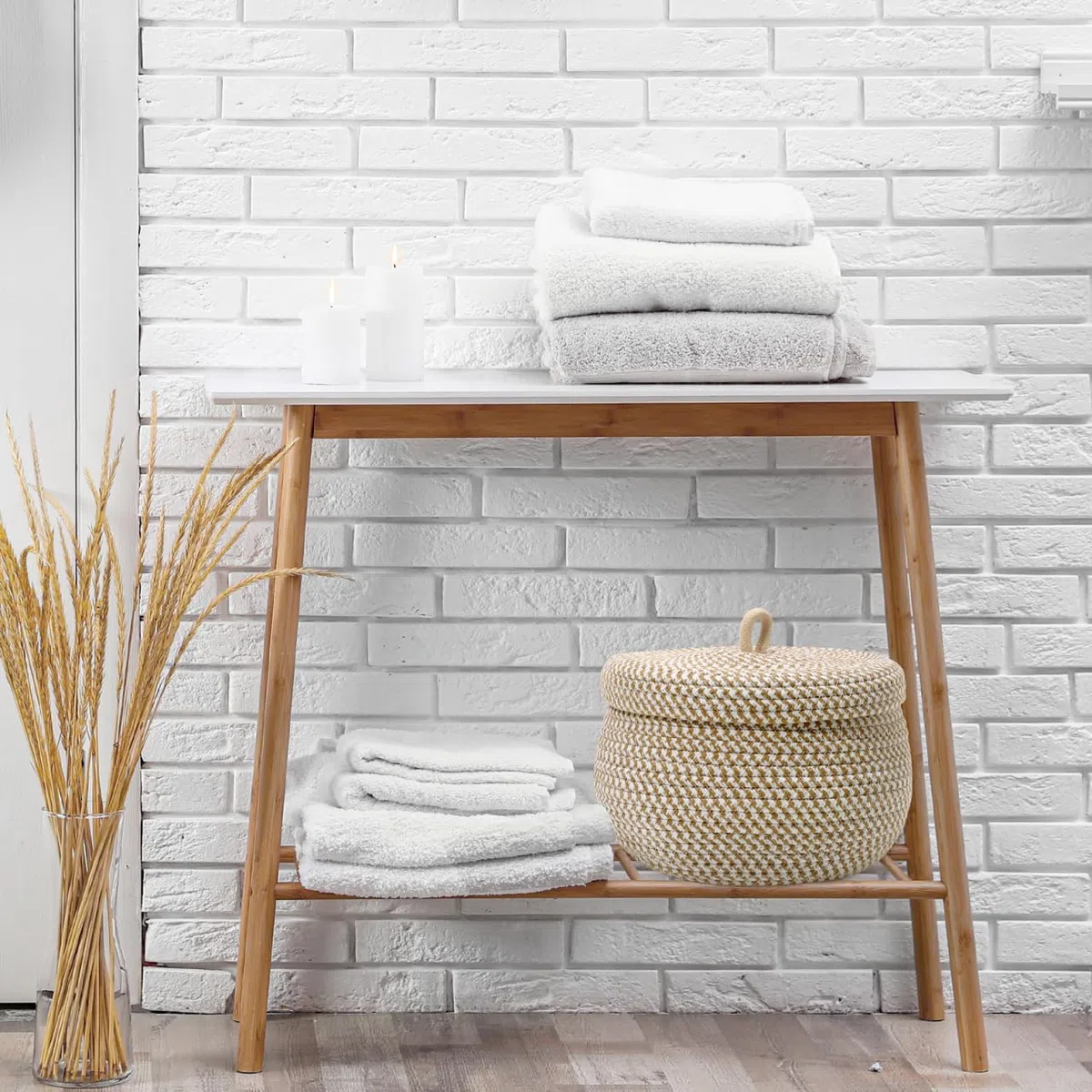 TOPBATHY Cestino Portaoggetti con Coperchio Decorativo 2 Pezzi Cestino organizzativo cestino in corda di cotone con coperchio Cotone Giocattoli Lavabili Intrecciati Manico 21X17 cm