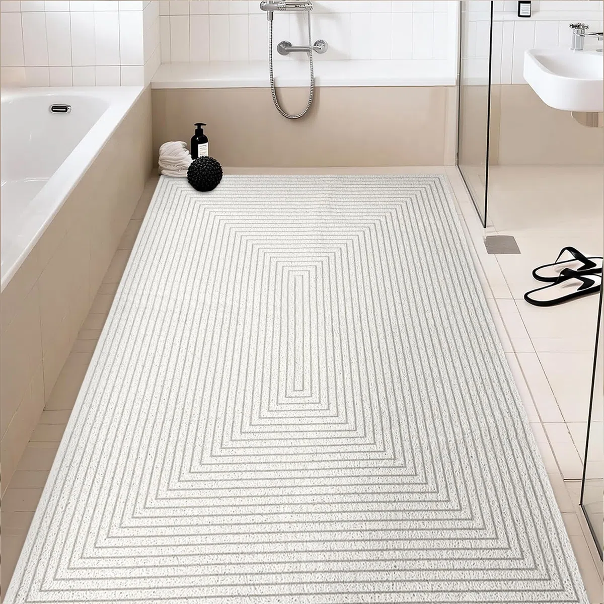 Tappeto Doccia Antiscivolo, 60x90cm Tappeto Antiscivolo per Doccia, Tappeto da Bagno in PVC con Fori di Drenaggio, Tappeto Asciugatura Rapida per Aree Umide