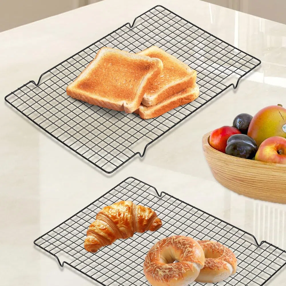 3 Pezzi Griglia Acciaio Inox, 40cm Griglia di Raffreddamento, Griglia Forno Universale, Griglia per Glassare Dolci, Griglia da Forno, Griglia Rettangolare per Raffreddamento Cottura