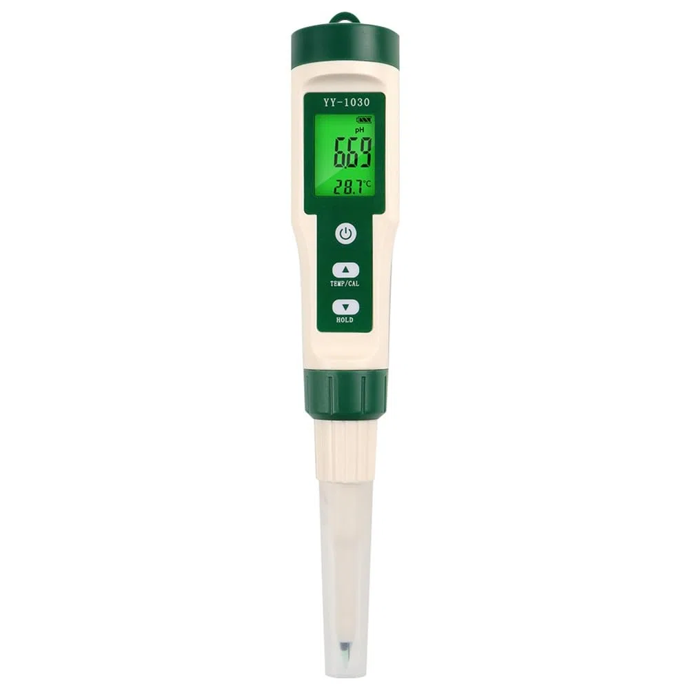 Misuratore Professionale PH per Alimenti con Sensore Ad Alta Precisione Tester Acidità Temperatura per Produzione Formaggio, Carne, Inscatolamento, Impasto, Terreno