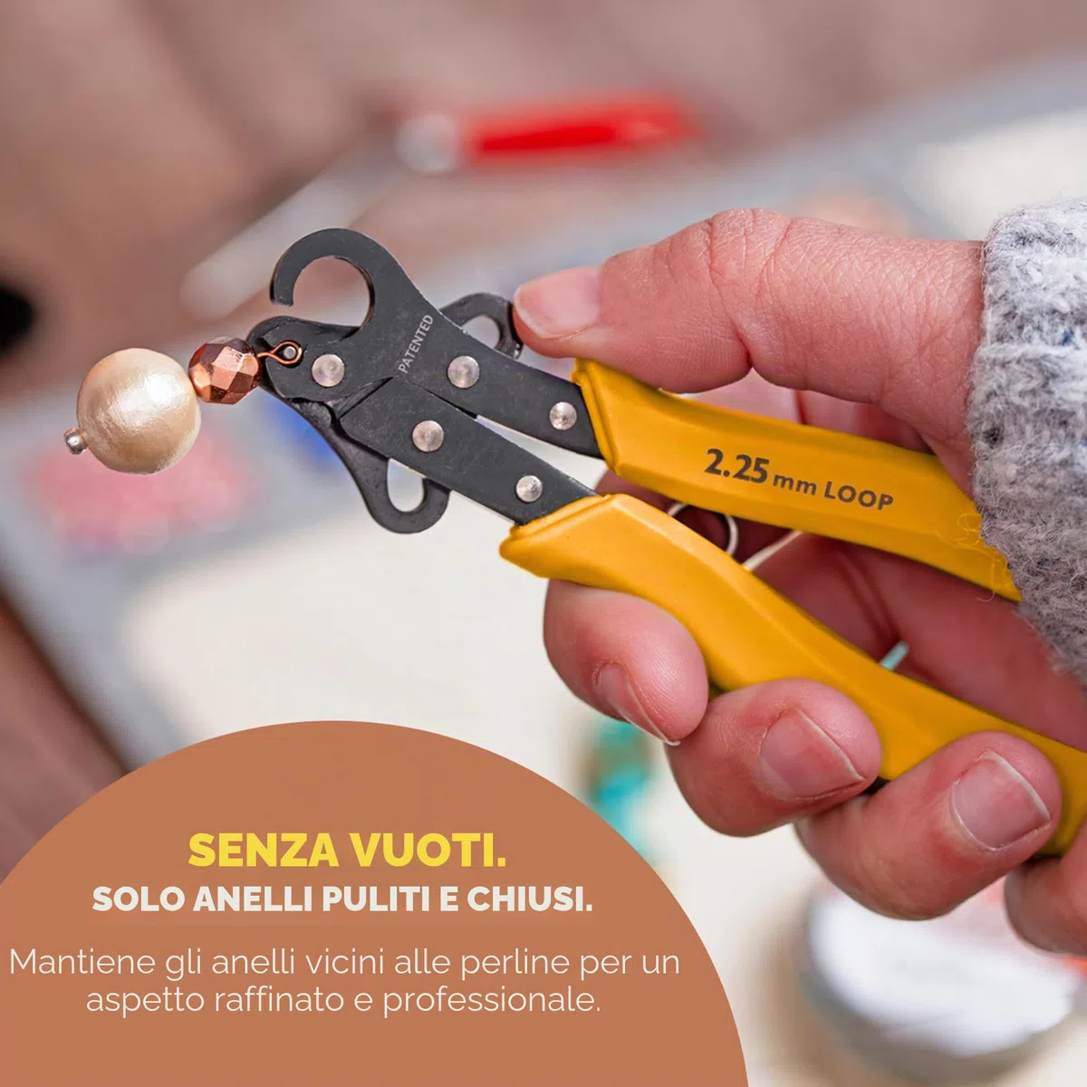 The Beadsmith Original One Step Looper: crea e rifinisci anelli uniformi da 2,25 mm per la creazione di gioielli, utilizzabile con filo da artigianato da 24-18 g (brevettato)