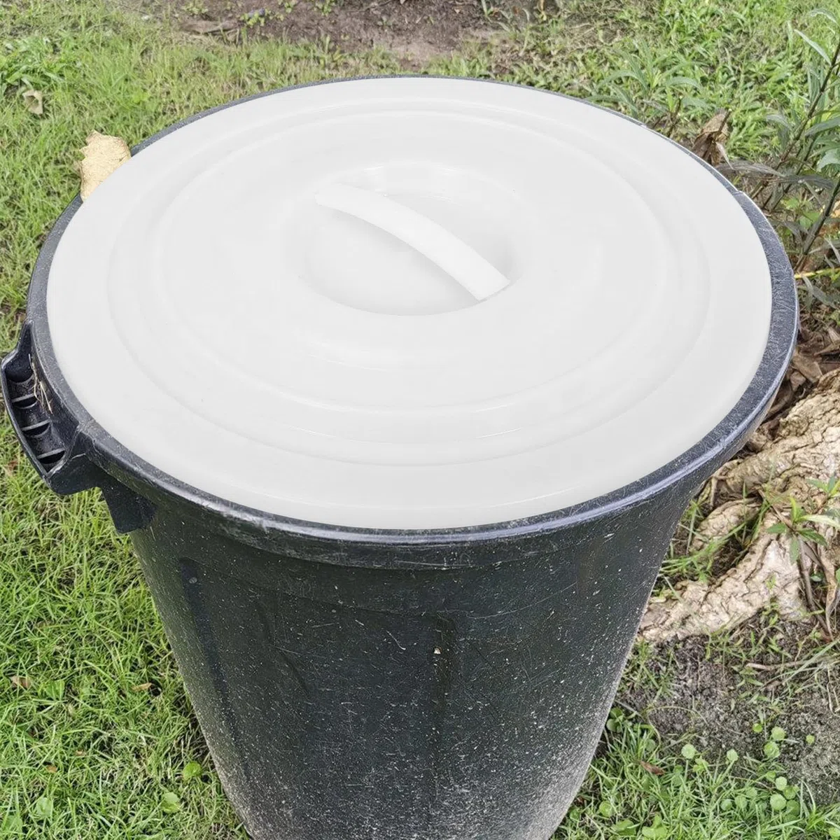 Coperchio Sostitutivo Bidone Spazzatura 40 CM ABS Bianco Copertura Ermetica per Contenitori Rifiuti Esterni e Interni Coperchio di Ricambio per Contenitori Giardino e