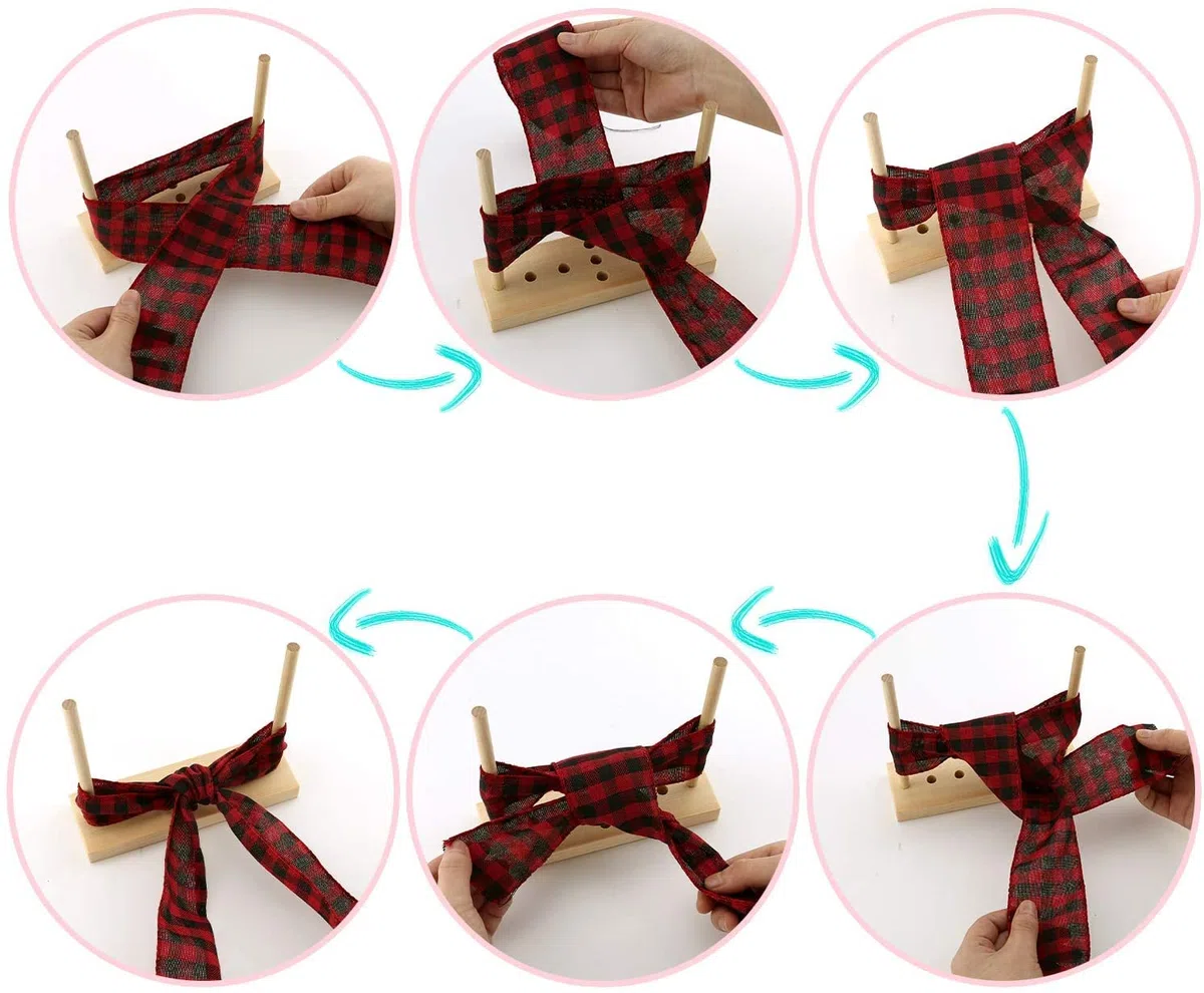 LUTER Bow Maker per Nastro, Strumento Artigianale in Legno per Fiocco per Ghirlande di Nastri, Fiocchi Regalo, Corpetti, Decorazioni per Feste