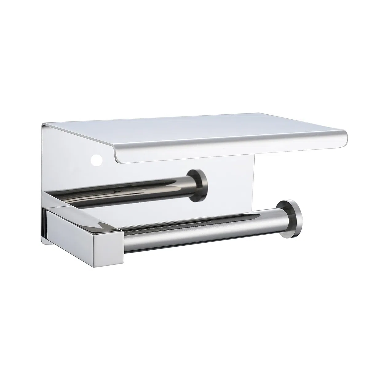 TURS Porta carta igienica con telefono, porta carta igienica per bagno, in acciaio inossidabile SUS 304, per bagno o cucina, cromato