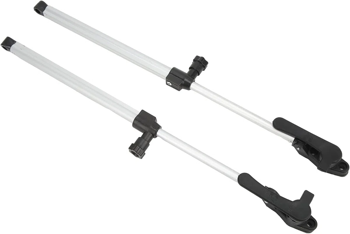 Asta di Supporto per Finestra , 2 Pezzi, Lega di Alluminio Telescopica, 310-435 mm, Leggera, Alta Tenacità, per Rimorchio