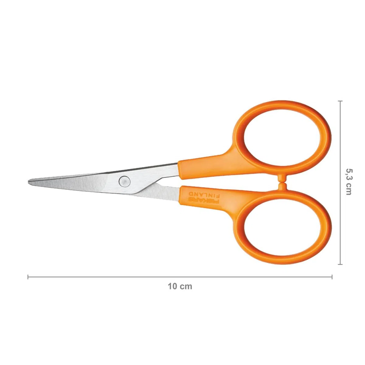 Fiskars Forbici da Ricamo e Manicure, Lunghezza: 10 cm, Per Destrimani e Mancini, Lama in Acciaio Inossidabile/Impugnature in Plastica, Arancione, Classic, 1005144