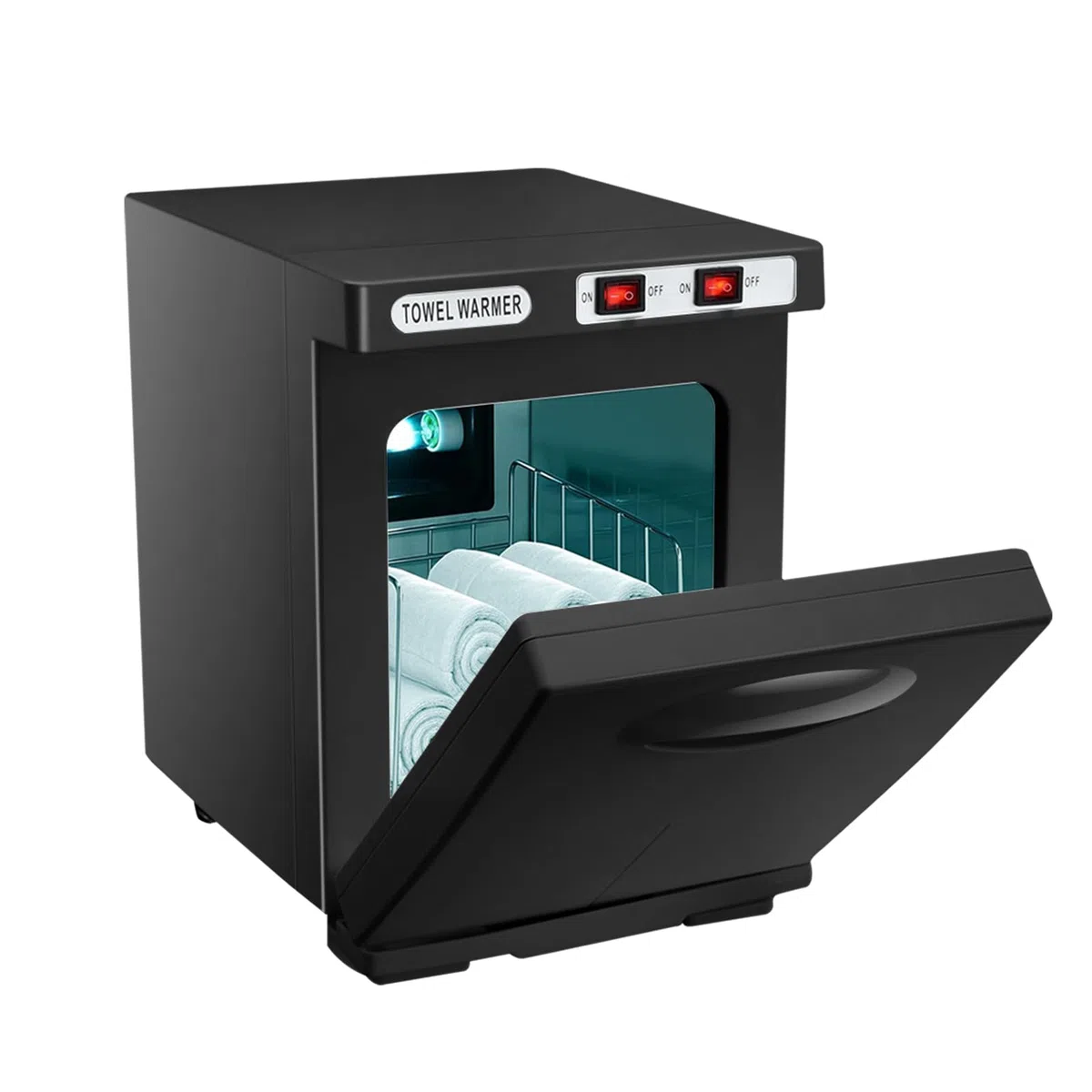 Scaldasalviette Sterilizzatore 5L Armadio di disinfezione UV per Asciugamani, 176°F Armadio per Asciugamani Caldi per Salone di Parrucchiere Bagno Bellezza Ufficio Casa Palestra (Black)