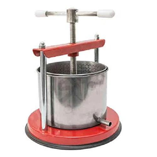 MADE IN ITALY Torchio a vite in Acciaio Inox Grande 32x34x47 CM 5,5lt Rosso