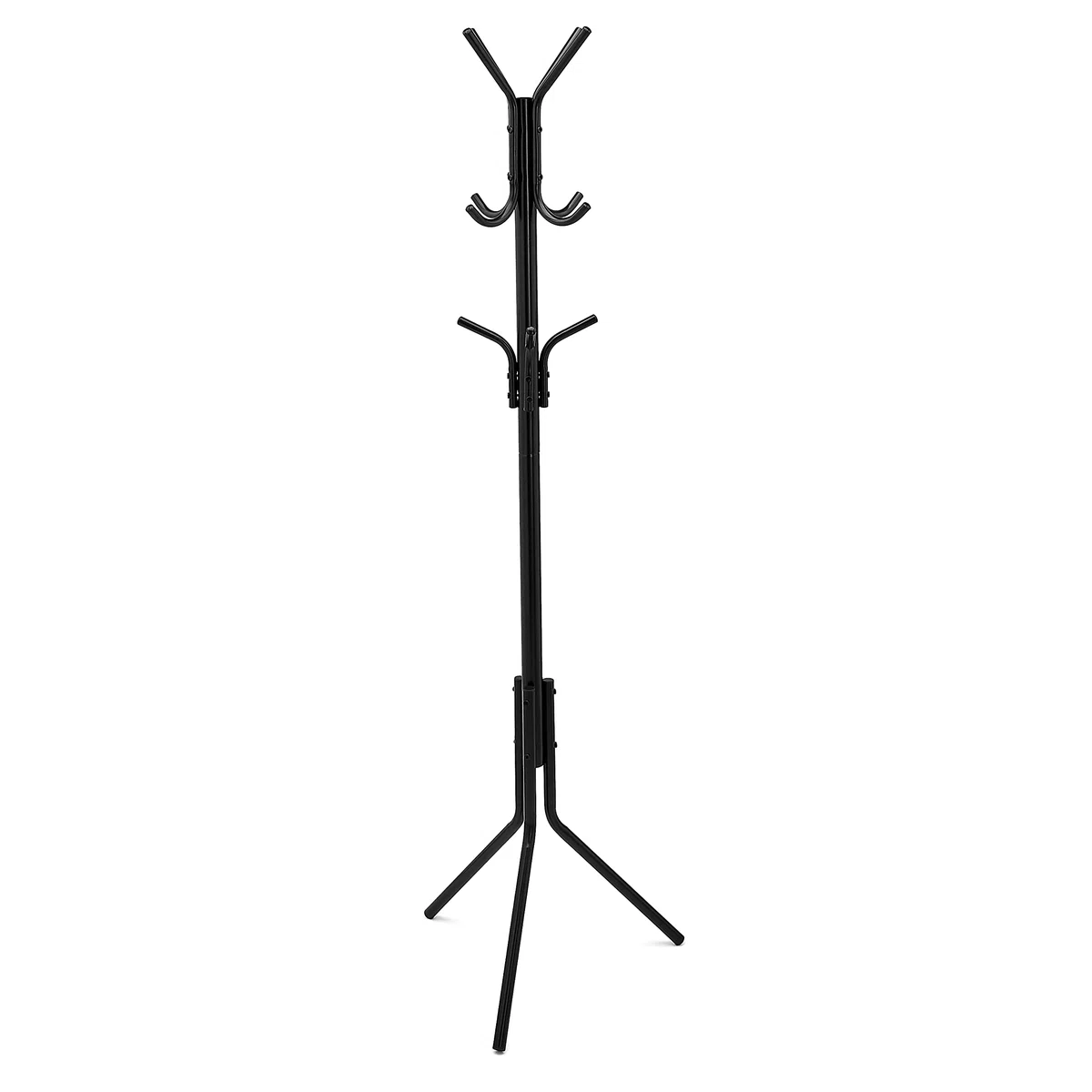 Amazon Basics Appendiabiti in metallo, Nero, 49.5 x 49.5 x 169 cm (L x W x H)