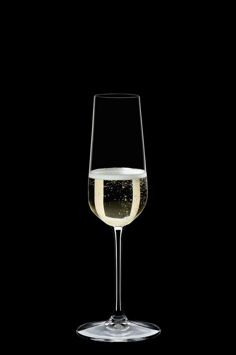 RIEDEL Grape - Flauto da champagne, set da 2 pezzi, in cristallo trasparente, realizzato a macchina