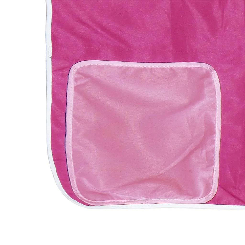 vidaXL Tende per letto a soppalco bambini, Rosa, con tunnel e torre, Tenda oscurante, Baldacchino, Tenda privacy sotto letto, Tenda da gioco, Arredo cameretta