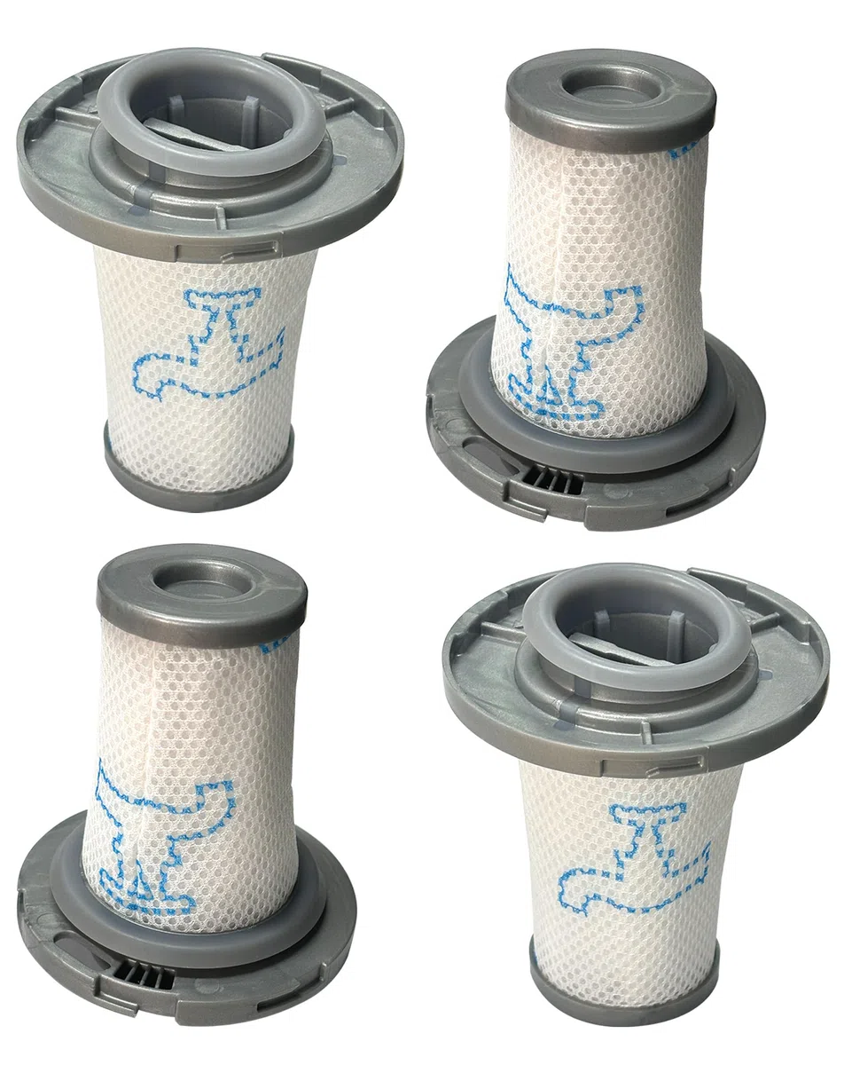 Confezione da 4 filtri Compatibile con Rowenta X-Force Flex 8.60 RH96 Serie RH9611 RH9637 RH9638 RH9639 RH9677 RH9678 & X-PERT 6.60 RH68 Serie RH6821 RH6837 6838 RH6878 Cordless Aspirapolvere