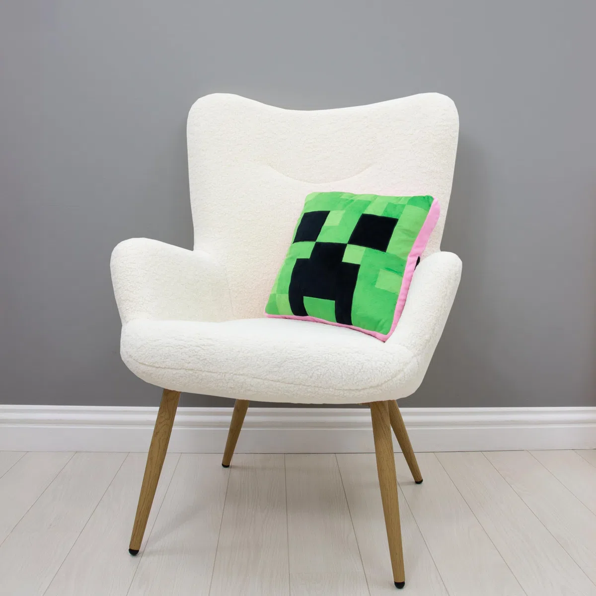 Cuscino quadrato Minecraft Vibes con licenza ufficiale, super morbido, reversibile, 2 lati, perfetto per qualsiasi camera da letto, divano o sul letto, 35 cm x 35 cm.