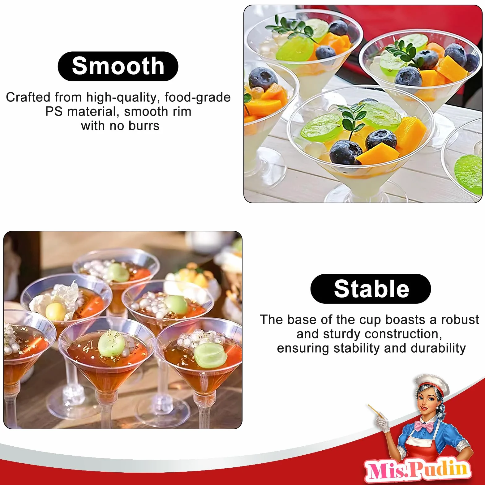 30 Pezzi Bicchieri da Martini in Plastica, 150ml/5oz Riutilizzabili Bicchieri da Margarita, Bicchiere Martini Trasparente, Bicchieri Margarita Cocktail per Compleanni, Matrimoni, Feste