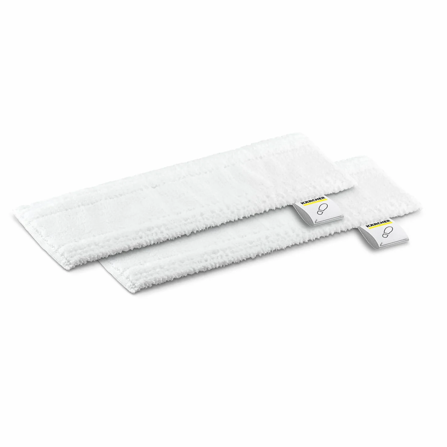 KÄRCHER Set di panni per pavimenti delicati EasyFix con 2 panni morbidi di alta qualità per la pulizia di pavimenti sigillati delicati, accessorio original per i pulitori a vapore Kärcher