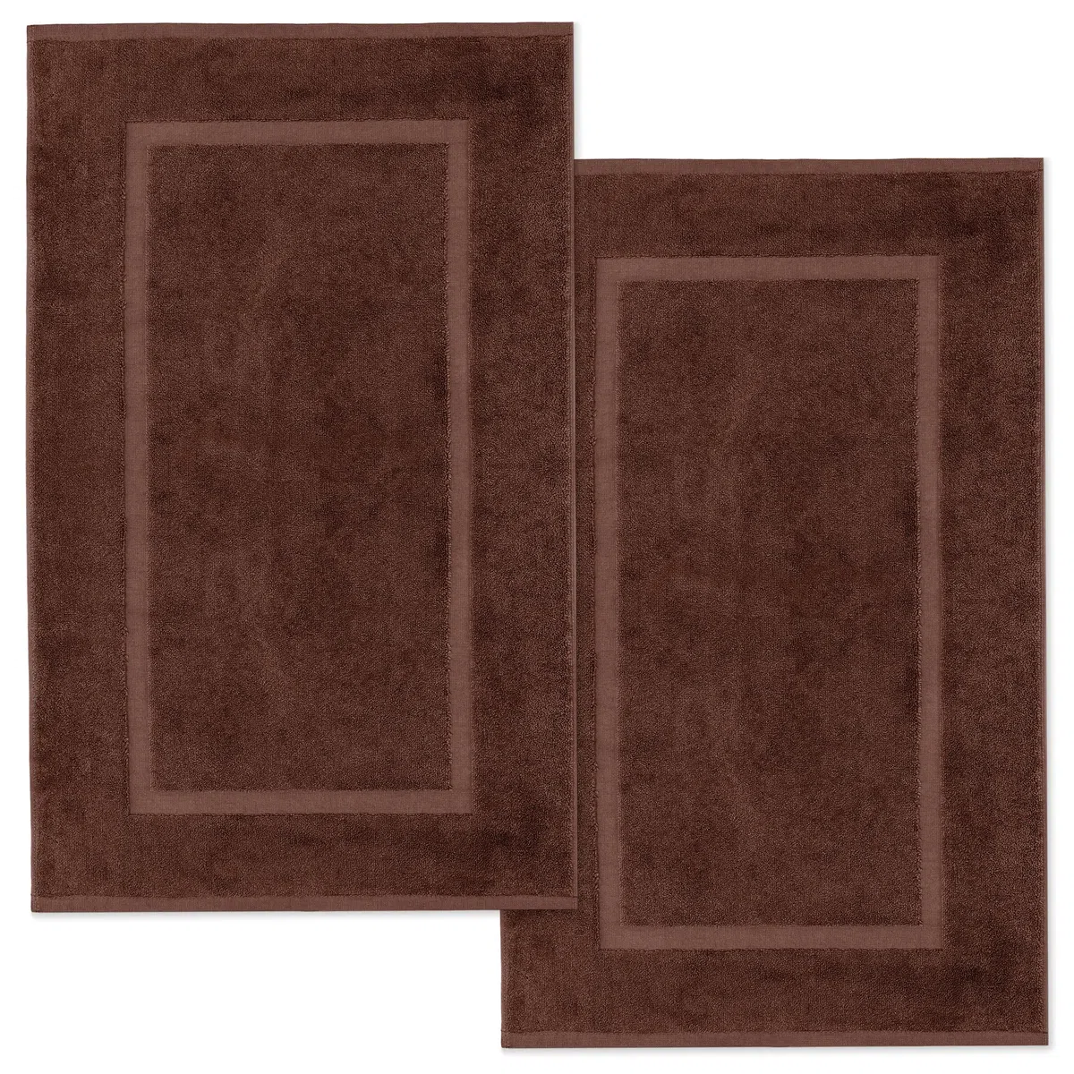 Lavea® 2 Tappetini Bagno 50x80 cm in 100% Cotone – Tappeti Bagno Assorbenti e Lavabili – Ideali come Tappeto Bagno o Tappetino Doccia – Marrone caffé