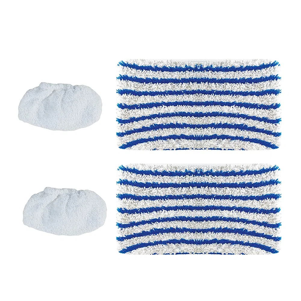 Polti PAEU0357 Kit 2 Panni e 2 Cuffie in Spugna, Compatibili con Polti Vaporetto 3 Clean