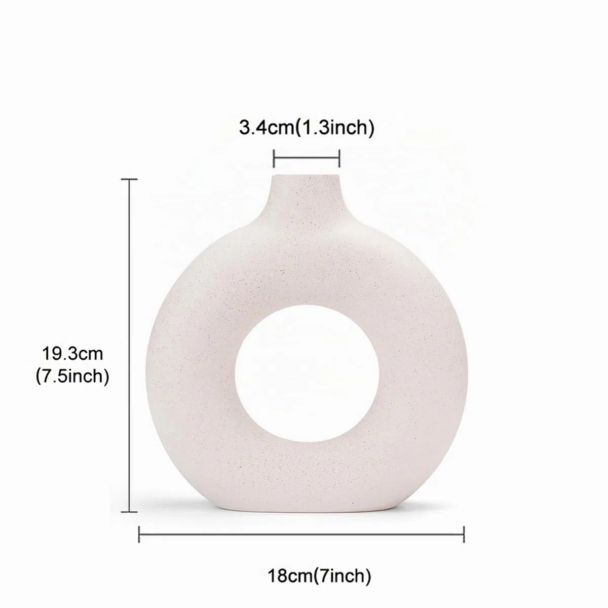 Vasi per Erba della Pampa, Vaso Creativo Decorazioni per la Casa Moderne, Vaso Fatto a Mano in Ceramica Bianca Fiori Secchi Ornamenti Artigianali per la Decorazione della Casa dell'Ufficio(M, Beige)