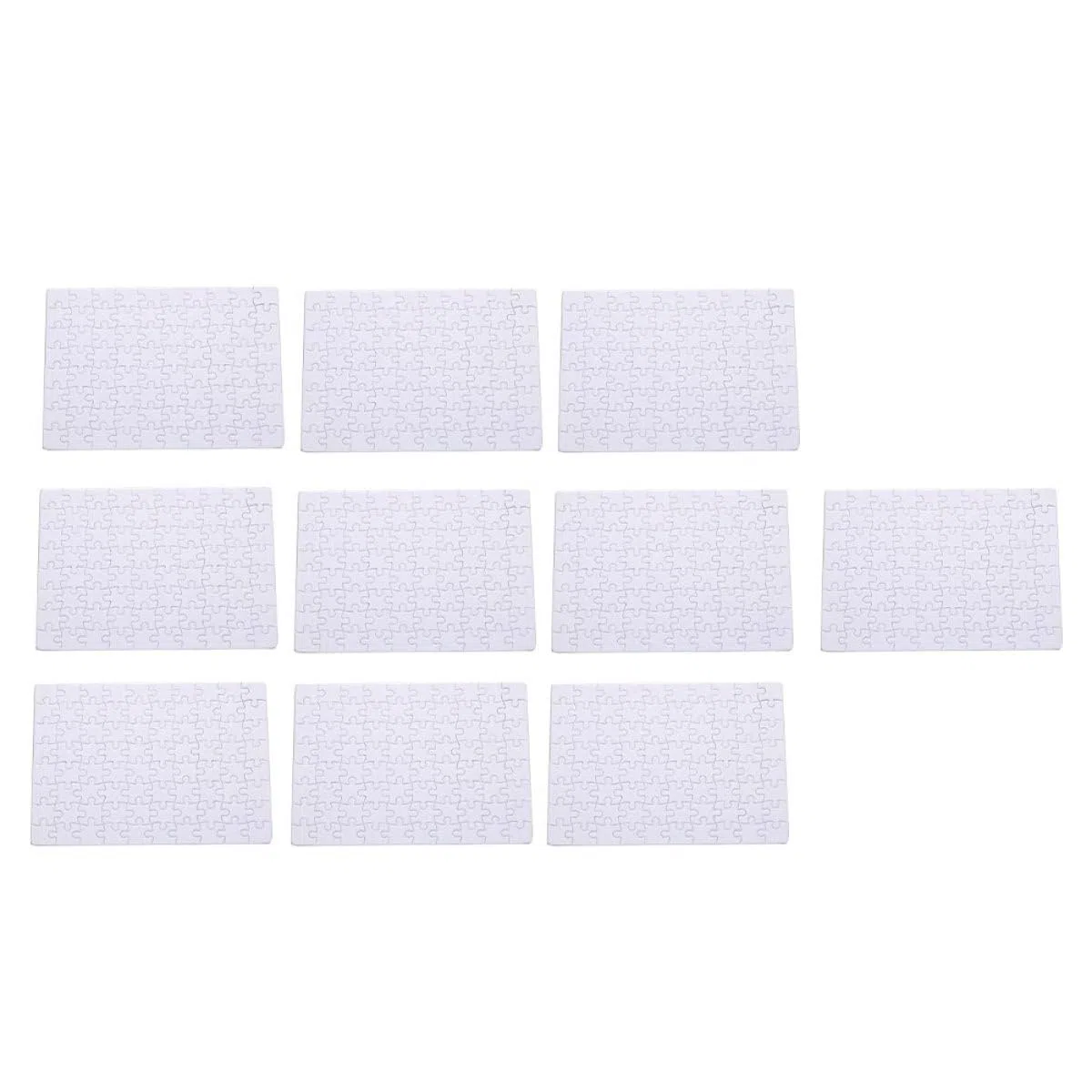 Uonlytech Puzzle Vuoto Sublimazione A5 80 Pezzi su Carta per Trasferimento Termico 10 Fogli Fai da Te per Pressa a Caldo Forniture per Puzzle Fotografico Decorativo e Creativo