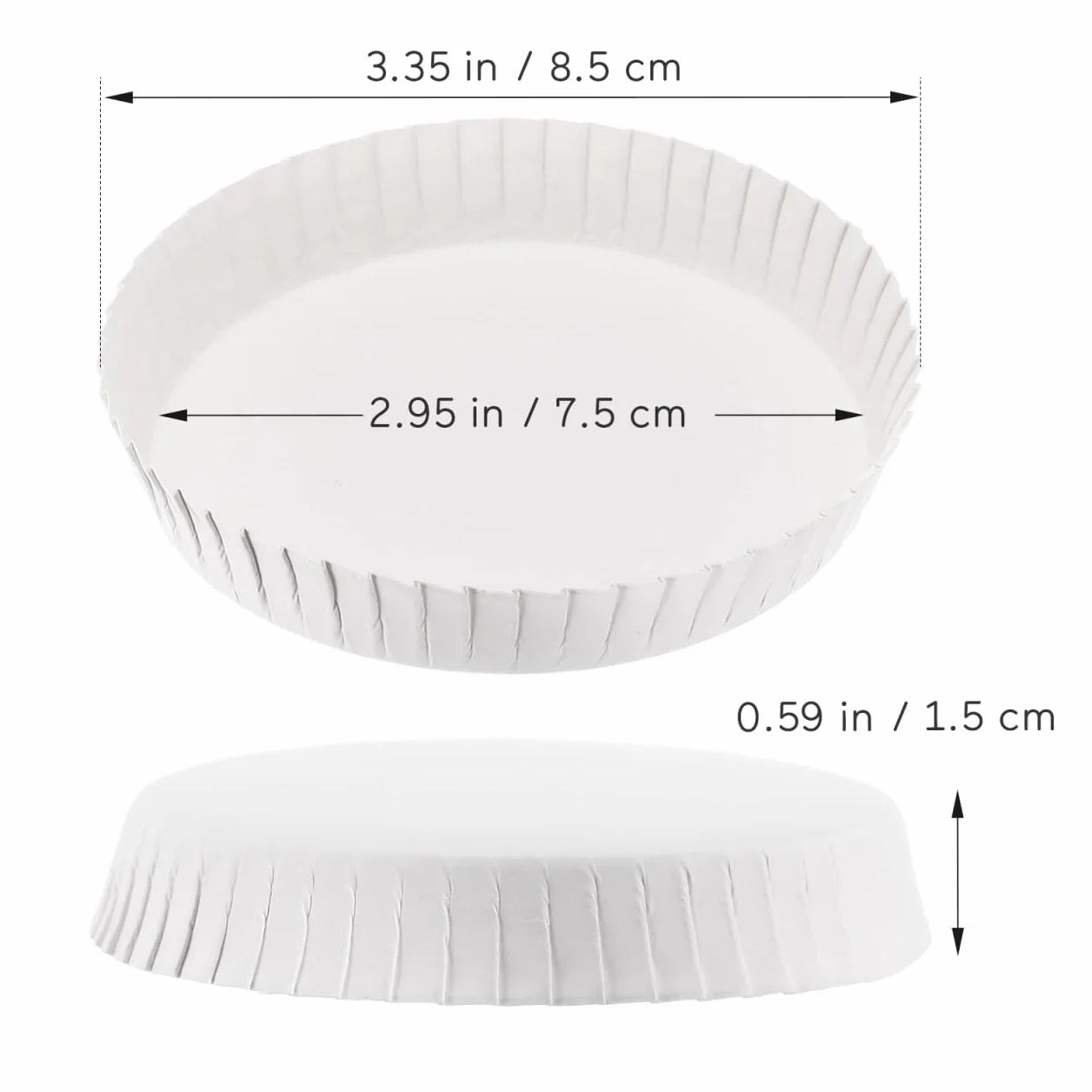 Vaguelly Coperchi usa e getta in carta, 7,6 cm, 100 pezzi, protezione antipolvere, coperchi per bevande, per hotel, caffè, ristorante, case di tè, eventi