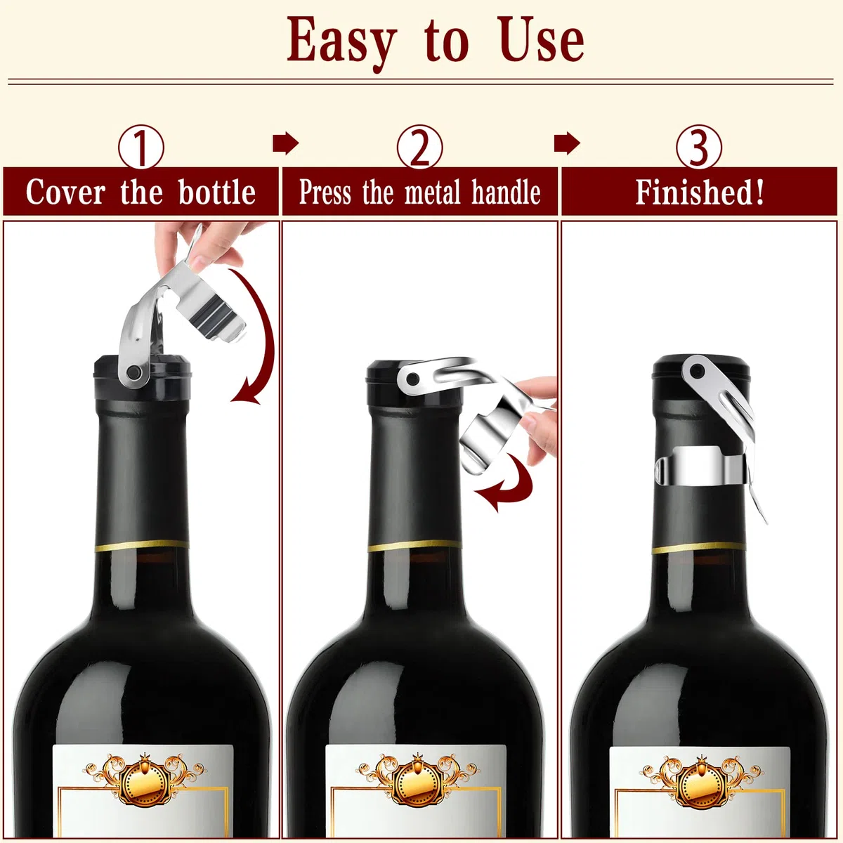 6 Tappi per Bottiglie Vino Spumante, Tappi Bottiglie Vino Tappo Per Spumante Tappo Per Vino In Acciaio Inox Buona Tenuta Mantieni Il Vino Fresco Tappo Champagne Per Sigillare Vino Spumante Champagne