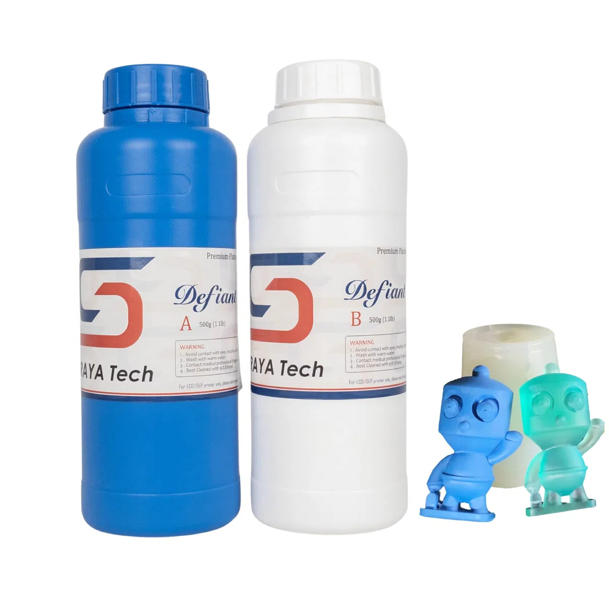 Siraya Tech Defiant 25 Kit Fai-da-Te in Silicone Platinico per Stampi, Sicuro per Alimenti, Durezza 25A, Ideale per Resina UV per Stampanti 3D, Facile da Usare, Senza Rivestimento (1kg)