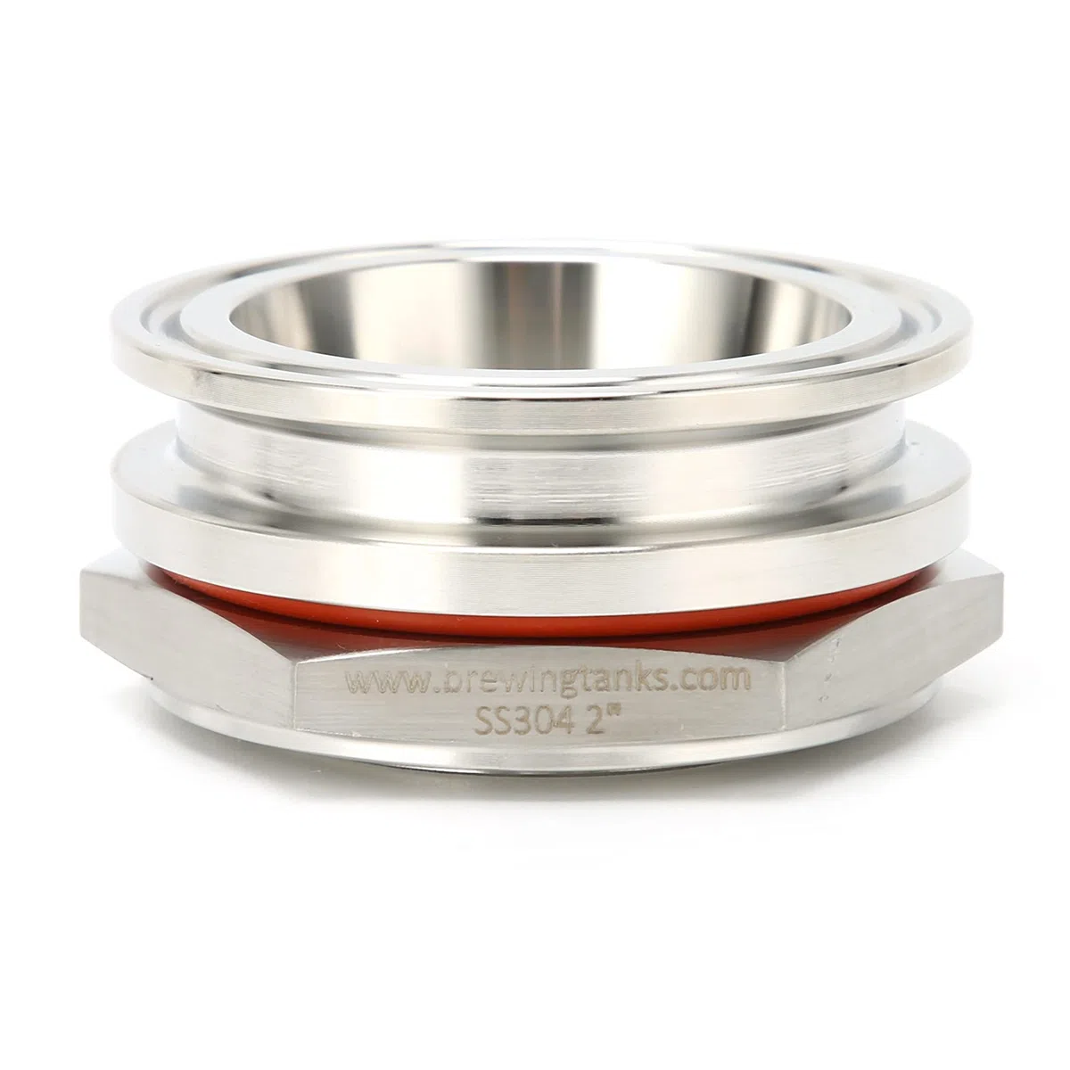 Raccordi per Paratia Senza Saldature Tri Clamp da 2" Paratia per Bollitore Homebrew iniaio Inossidabile per Set di Adattatori Tri Clamp Attrezzatura per La Produzione di Birra