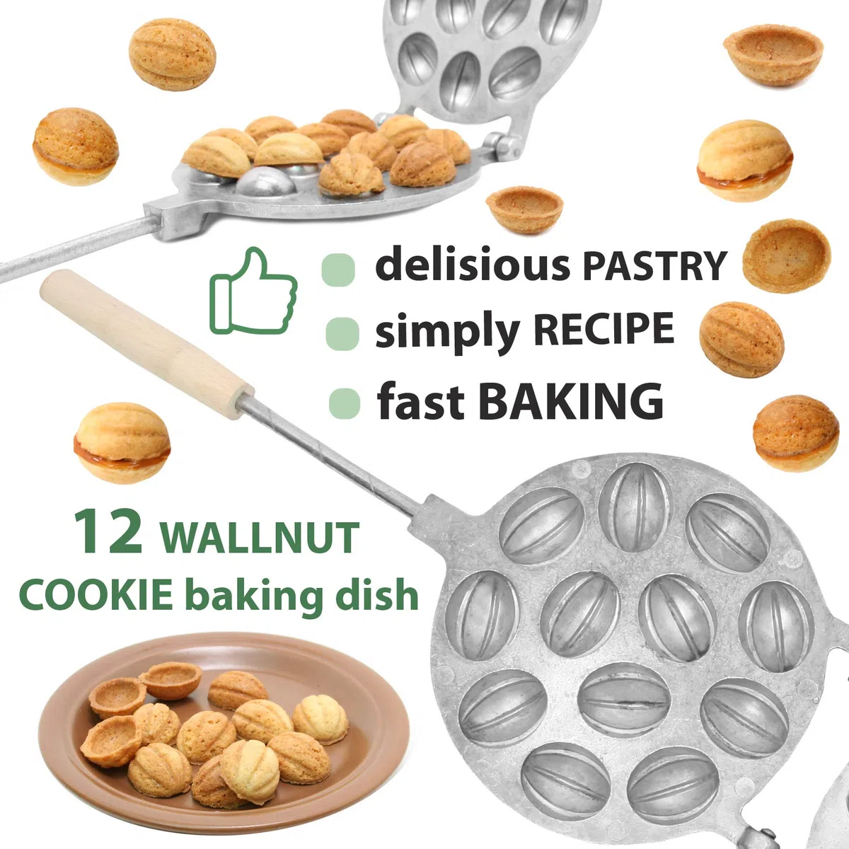 Noce 12 Cookie Form (Oreshek) Maker Oreshki Rissian Soviet Cookies by PetriStor