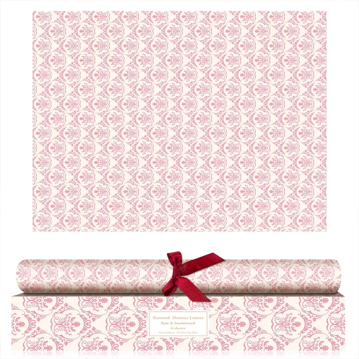 SCENTORINI Carta Profumata per Cassetti, Aroma di Rosa, Dimensione 36.5 x 50 cm, 6 Fogli