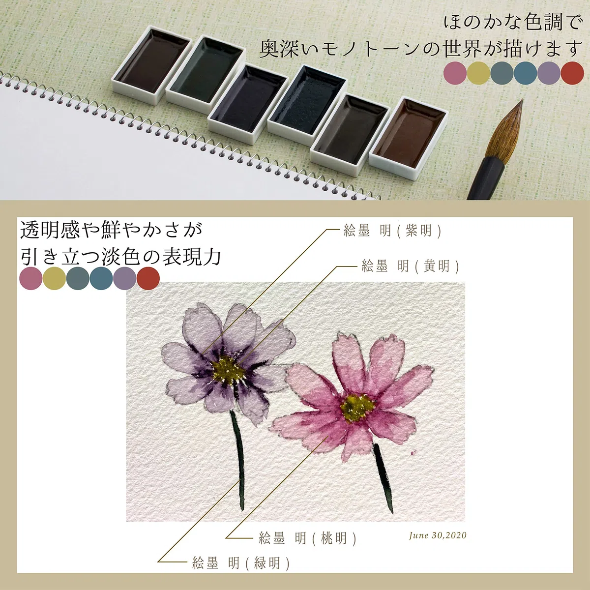 Sumikundo 15459 - Set di inchiostri a inchiostro solido, 6 colori