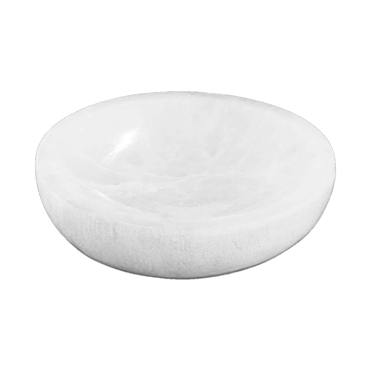 NKlaus Ciotola di selenite 14 x 4 cm – Ciotola di ricarica naturale per pietre preziose, gioielli e cristalli, ideale per la pulizia dell'energia e decorazione spirituale