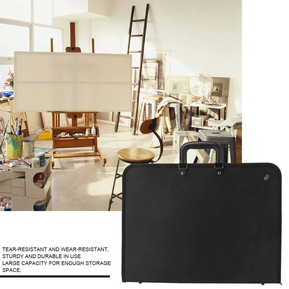 Respicefinem Cartelletta Porta Disegni 37 * 48cm PVC Alta Resistenza Ideale Per Artisti Studenti E Professionisti Design Leggero E Multifunzionale Final Selling Points