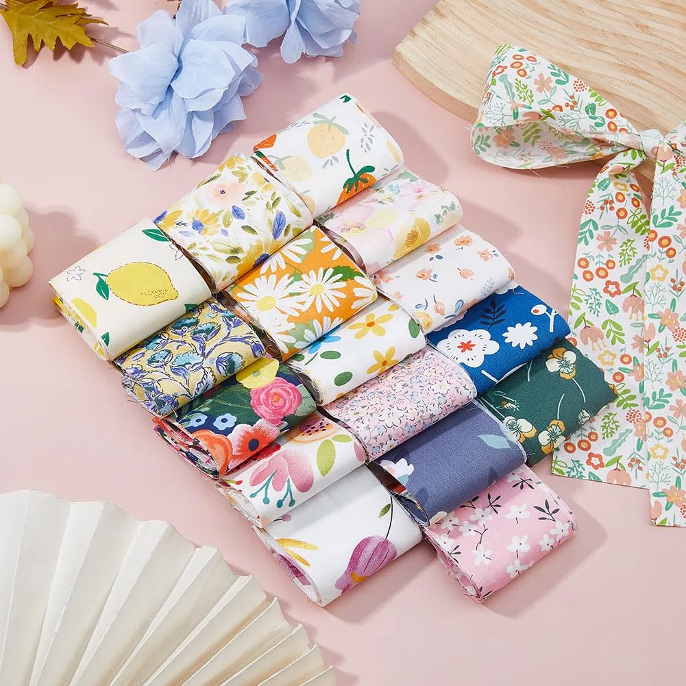 DICOSMETIC 40 pezzi Jelly Roll Tessuto QuiltStripe Floreale Tessuto Strisce di Cotone Bundle Per Cucito Artigianato Coperte Tappeti Arredamento Casa