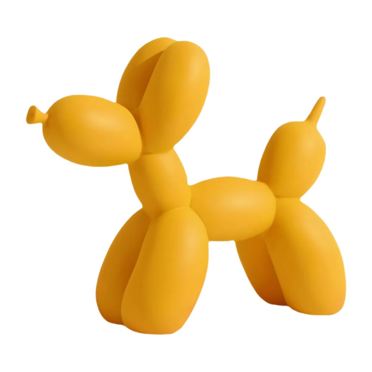 Scultura Cane Palloncino, Ornamenti Decorativi in Resina, Adatto per decorare soggiorni camere da letto e uffici, (Giallo 8.7Inch)