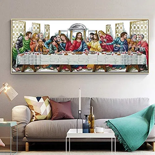 Kit Mezzo Punto Ricamo The Last Cena Modelli Cross Stitch Kits Stampato Tessuto Ricamo Set 11CT 14CT Decorazioni Fatte a Mano DIY per la casa Punto Croce Kit