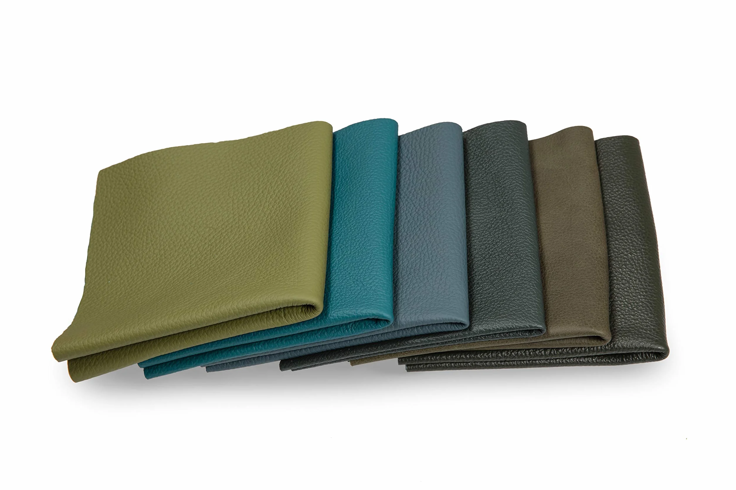 Ritagli di Pelle - Resti di Cuoio Verde, Scampoli di Pellame, Grandi Dimensioni, Alta Qualità, Ideale per Borse, Scarpe, Riparazioni, Decorazioni, Artigianato, 1 kg, Formato A5