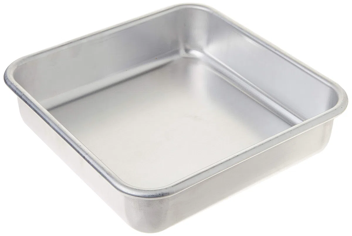 Nordic Ware Naturals Aluminium Commercial 47500 - Teglia quadrata da 20,3 x 20,3 cm, colore: Argento