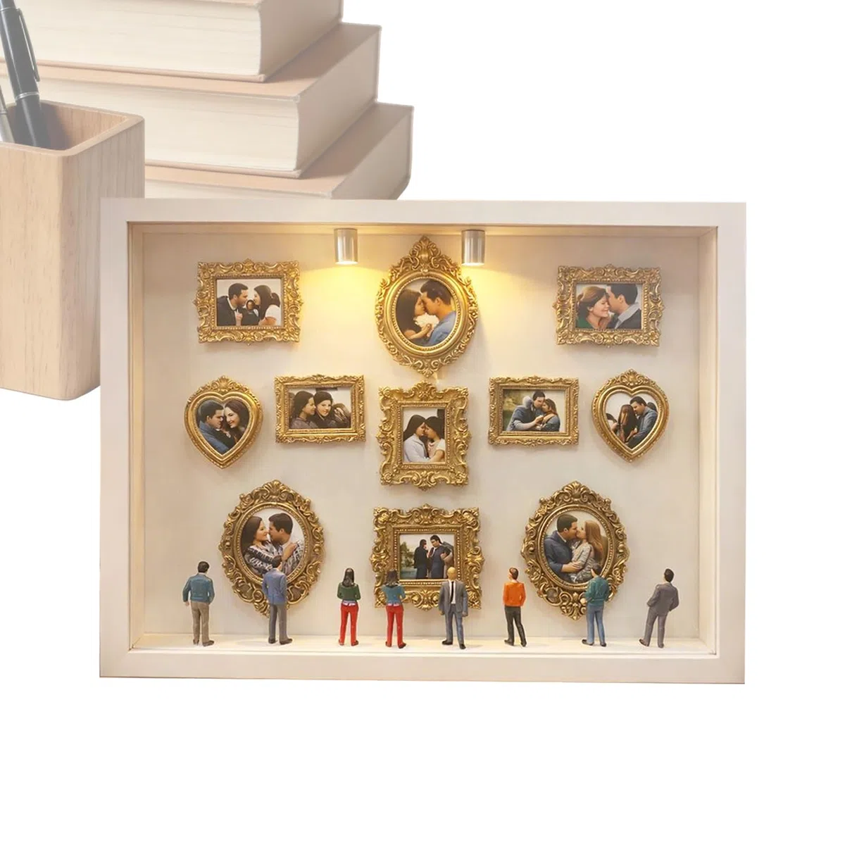 Mini Scatola Fai Da Te Con Silhouette Da Museo, Cornice Per Foto Museum Of Us, Kit Cornice Museo Fai Te, Kit Creativo Con Luce, 11 Mini Cornici, 8 Figurine, Regalo Personalizzato Per Arredamento Casa
