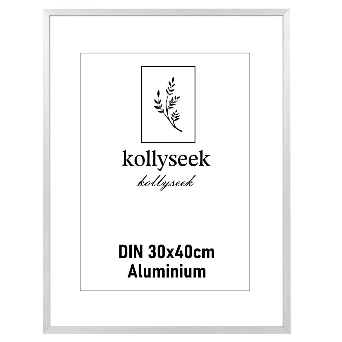 cornice alluminio 30 x 40cm cornice poster in metallo argento con vetro acrilico infrangibile moderna cornice per foto Cornice con passepartout per le immagini Poster Foto argento